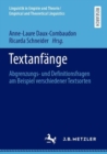 Image for Textanfange
