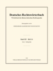 Image for Deutsches Rechtsworterbuch: Worterbuch Der Alteren Deutschen Rechtssprache. Band XIV, Heft 3/4 - Stock - Subhypothek