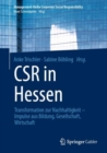 Image for CSR in Hessen: Transformation Zur Nachhaltigkeit - Impulse Aus Bildung, Gesellschaft, Wirtschaft
