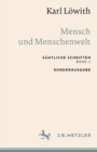 Image for Karl Lowith: Mensch Und Menschenwelt: Samtliche Schriften, Band 1
