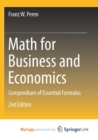 Image for Math for Business and Economics : Compendium of Essential Formulas