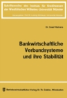Image for Bankwirtschaftliche Verbundsysteme Und Ihre Stabilitat