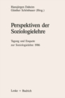 Image for Perspektiven der Soziologielehre: Tagung und Enquete zur Soziologielehre 1986