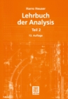 Image for Lehrbuch Der Analysis: Teil 2