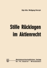 Image for Stille Rucklagen im Aktienrecht