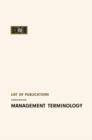 Image for List of Publications Concerning Management Terminology