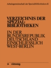 Image for Verzeichnis der Spezialbibliotheken in der Bundesrepublik Deutschland einschlielich West-Berlin