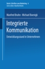 Image for Integrierte Kommunikation: Entwicklungsstand in Unternehmen : 6