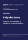 Image for Erfolgsfaktor Service: Strategisches Servicemanagement im nationalen und internationalen Marketing