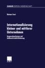 Image for Internationalisierung kleiner und mittlerer Unternehmen: Kooperationsformen und Auenwirtschaftsforderung.