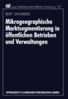 Image for Mikrogeographische Marktsegmentierung in offentlichen Betrieben und Verwaltungen