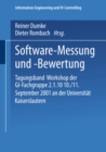 Image for Software-Messung und -Bewertung: Tagungsband Workshop der GI-Fachgruppe 2.1.10 10./11. September 2001 an der Universitat Kaiserslautern