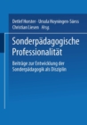 Image for Sonderpadagogische Professionalitat: Beitrage zur Entwicklung der Sonderpadagogik als Disziplin und Profession