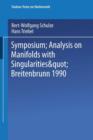 Image for Symposium “Analysis on Manifolds with Singularities”, Breitenbrunn 1990