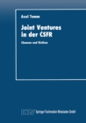 Image for Joint Ventures in der CSFR: Chancen und Risiken.