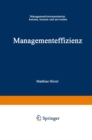 Image for Managementeffizienz: Managementinstrumentarium kennen, konnen und anwenden