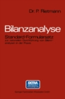 Image for Bilanzanalyse: Standard-Formularsatz zur rationellen Durchfuhrung von Bilanzanalysen in der Praxis