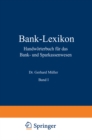 Image for Bank-Lexikon: Handworterbuch fur d. Bank- u. Sparkassenwesen