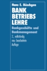 Image for Bankbetriebslehre: Bankgeschafte und Bankmanagement
