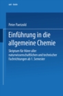 Image for Einfuhrung in die allgemeine Chemie: Skriptum fur Horer aller naturwissenschaftlichen und technischen Fachrichtungen ab 1. Semester