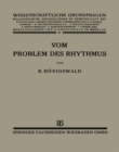 Image for Vom Problem des Rhythmus: Eine Analytische Betrachtung uber den Begriff der Psychologie