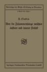 Image for Uber die Zusammenhange zwischen auerer und innerer Politik: Vortrag gehalten in der Gehe-Stiftung zu Dresden am 5. Oktober 1918