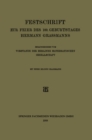 Image for Festschrift zur Feier des 100. Geburtstages Hermann Grassmanns