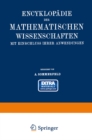 Image for Encyklopadie der mathematischen Wissenschaften mit Einschluss ihrer Anwendungen: Bd. 5, Teil 1. Physik