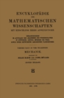 Image for Encyklopadie der Mathematischen Wissenschaften mit Einschluss ihrer Anwendungen: Vierter Band: Mechanik