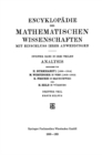 Image for Encyklopadie der Mathematischen Wissenschaften mit Einschluss ihrer Anwendungen: Zweiter Band: Analysis