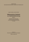 Image for Bibliographisches Handbuch zur Sprachinhaltsforschung: Beiheft 1