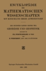 Image for Encyklopadie Der Mathematischen Wissenschaften Mit Einschluss Ihrer Anwendungen: 6, 1. Geodasie U. Geophysik