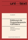Image for Einfuhrung in die Programmiersprache FORTRAN IV: Anleitung zum Selbststudium