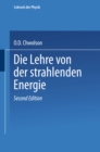 Image for Die Lehre Von Der Strahlenden Energie