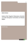 Image for Limits of the Negative Dimension of Article 12 of the European Convention on Human Rights