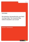 Image for Ein Kritischer Literaturbericht Zum Buch Von Egon Bahr Der Deutsche Weg. Selbstverst ndlich Und Normal