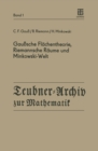 Image for Gausche Flachentheorie, Riemannsche Raume und Minkowski-Welt