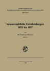 Image for Wasserrechtliche Entscheidungen 1953 bis 1957.