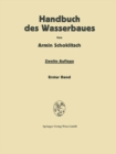 Image for Handbuch Des Wasserbaues I