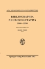 Image for Bibliographia Neurovegetativa 1900-1950