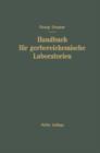 Image for Handbuch fur Gerbereichemische Laboratorien