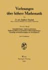 Image for Vorlesungen uber hohere Mathematik: Vierter Band Integralgleichungen. Laplacetransformation. Randwertprobleme bei gewohnlichen Differentialgleichungen. Grundzuge und Randwertaufgaben der Potentialtheorie