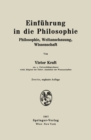 Image for Einfuhrung in die Philosophie: Philosophie, Weltanschauung, Wissenschaft