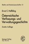 Image for Osterreichische Verfassungs- Und Verwaltungsgeschichte