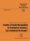 Image for Studies of Brain Metabolism in Psychiatric Patients: Can Standards Be Drawn?