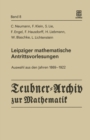 Image for Leipziger mathematische Antrittsvorlesungen: Auswahl aus den Jahren 1869 - 1922