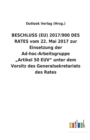 Image for BESCHLUSS (EU) 2017/900 DES RATES vom 22. Mai 2017 zur Einsetzung der Ad-hoc-Arbeitsgruppe &quot;Artikel 50 EUV unter dem Vorsitz des Generalsekretariats des Rates