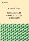 Image for Gesammelte Gedichte Zum Vorlesen