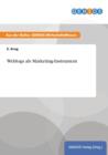 Image for Weblogs als Marketing-Instrument