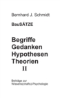 Image for BauSAETZE : Begriffe - Gedanken - Hypothesen - Theorien II: Beitrage zur Wissens(chafts)-Psychologie
